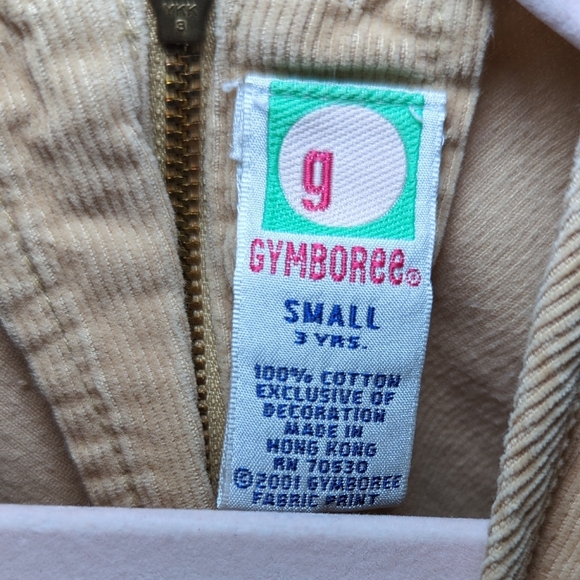 Vintage Gymboree Tan Corduroy Jumper with Pockets 100% Cotton Size S / 3 Years - Picture 2 of 4